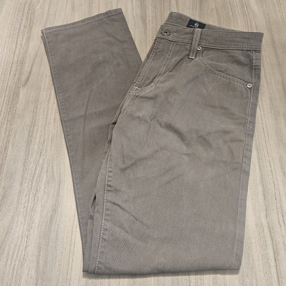 Adriano Goldschmied 32x34(32) The Everett‎ Slim Straight Gray Geometric Pants